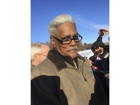 Richard Phillips is seen outside a Wayne County jail, Thursday, Dec. 14, 2017 in Detroit after being released after 45 years in prison. Phillips was released while prosecutors appeal a decision that granted him a new trial in a 1971 murder. Phillips has long declared his innocence in the fatal shooting of Gregory Harris. He was convicted largely on the testimony of a trial witness who's now dead. Phillips' big break occurred in 2014 when the Innocence Clinic at University of Michigan law school learned that another man said Phillips had absolutely no role.