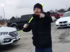 A man yelling "terrorist" attacked a family in an Ontario parking lot.