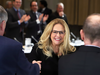 Supreme Court of Canada nominee Justice Sheilah Martin is greeted by MPs and senators before she took questions on Tuesday, Dec. 5, 2017.