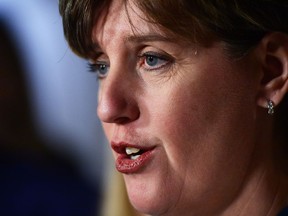 International Development Minister Marie-Claude Bibeau holds a media availability on Parliament Hill in Ottawa on Wednesday Dec. 13, 2017, to report on the Myanmar Crisis Relief Fund.