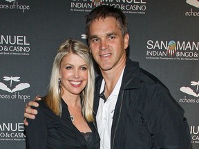 Former NHL Player Luc Robitaille and his wife Stacia in June 2013.