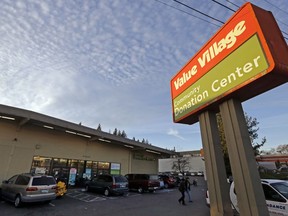 A Value Village store is seen Tuesday, Dec. 12, 2017, in Edmonds, Wash. The company that operates 300 Value Village, Savers and other thrift stores in the U.S., Canada and Australia is suing Washington state Attorney General Bob Ferguson, saying his office has violated its rights by demanding $3.2 million to settle a three-year investigation.