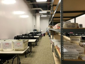 In this Dec. 14, 2017 photo, ballots sit in storage at the Franklin County Board of Elections in Columbus, Ohio The Supreme Court will soon hear a case about Ohio's efforts to remove inactive voters from its rolls, which has become a flashpoint in a nationwide fight between Democrats and Republicans over access to the polls. The Trump administration is supporting Ohio's Republican-led government in defending its method for pruning voter rolls. Civil rights groups argue that federal law prohibits states from dropping eligible voters who have chosen not to cast ballots in some elections.