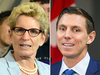 Ontario Premier Kathleen Wynne and Progressive Conservative leader Patrick Brown.