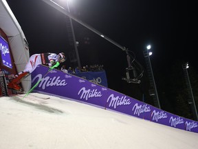 Austria's Marcel Hirscher competes during a Men's Ski World Cup Slalom, in Madonna di Campiglio, Italy, Friday, Dec. 22, 2017.
