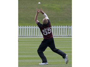 England cricketer Ben Stokes takes a catch to dismiss Northern Districts batsman Anton Devich during his match for Canterbury against Northern Districts in Christchurch, New Zealand, Sunday, Dec. 10, 2017.The New Zealand-born allrounder has been suspended from playing for England while police investigate his role in the September 25 incident in Bristol which followed a limited-overs international against the West Indies.