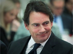 Pierre-Karl Peladeau at a Montreal Chamber of Commerce luncheon in Montreal in 2017.