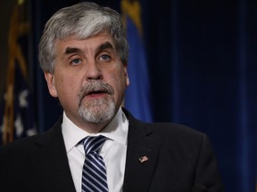 Acting Secretary Eric Hargan speaks at a news conference announcing a new division on Conscience and Religious Freedom at the Department of Health and Human Services January 18, 2018  in Washington, DC.