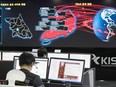 A photo taken on May 15, 2017 shows staff monitoring the spread of ransomware cyber-attacks at the Korea Internet and Security Agency (KISA) in Seoul, South Korea.