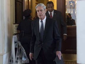 This file photo taken on June 21, 2017 shows Former FBI Director Robert Mueller, special counsel on the Russian investigation, following a meeting with members of the US Senate Judiciary Committee at the US Capitol in Washington, DC on June 21, 2017.