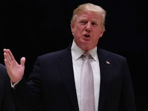 US President Donald Trump at Trump International Golf Club in West Palm Beach on January 14, 2018.