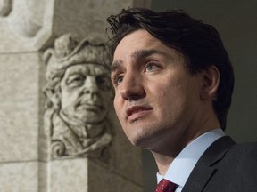 Canadian Prime Minister Justin Trudeau speaks during an announcement regarding Canada's commitment to the International Decade for People of African Descent, on Parliament Hill, in Ottawa on Tuesday, January 30, 2018.