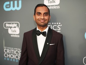 Aziz Ansari at the 23rd Annual Critics' Choice Awards at Barker Hangar on January 11, 2018 in Santa Monica, California.