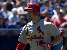 Randal Grichuk was acquired by the Blue Jays from St. Louis on Friday.