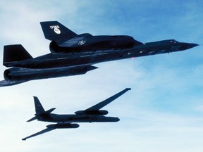 A Lockheed Martin SR-71 Blackbird.