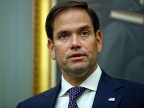 FILE - In this Sept. 26, 2017, file photo, Sen. Marco Rubio, R-Fla., speaks during a news conference on Capitol Hill in Washington. Rubio said Saturday, Jan. 27, 2018, that he has fired his chief of staff after getting reports of "improper conduct" with staffers. Rubio said he had "sufficient evidence to conclude that while employed by this office, my chief of staff had violated office policies regarding proper relations between a supervisor and their subordinates." He offered few details.