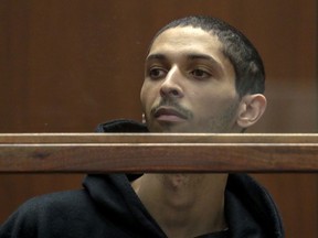 Tyler Barriss appears for an extradition hearing at Los Angeles Superior Court on Wednesday, Jan. 3, 2018, in Los Angeles. Barriss, accused of making a hoax emergency call that led to the fatal police shooting of a Kansas man,  told a judge Wednesday he would not fight efforts to send him to Wichita to face charges.