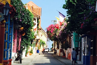 Cartagena's old town is full of bourgainvillea and colour.