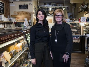 Jessi Fournier, left, and Catherine Harrington of J'adore Fine Cheese and Chocolate Inc., in downtown Barrie, Ont., pose for a portrait on Thursday, January 25, 2018. People in the city where Patrick Brown forged his political career reacted with a mix of surprise, public silence, or even indifference to his abrupt resignation as Ontario's Progressive Conservative leader on Thursday in the wake of sexual-misconduct allegations from two women.