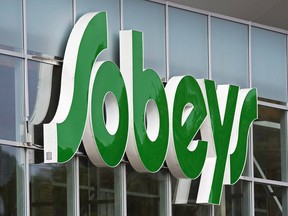 A Sobeys grocery store is seen in Halifax on Thursday, Sept. 11, 2014. - Sobeys Inc. announced today that it has signed an agreement with Ocado Group plc to bring the world's leading online grocery ordering, automated fulfillment and home delivery solution to Canada.