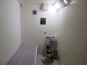 A solitary confinement cell is shown in a undated handout photo from the Office of the Correctional Investigator. A British Columbia Supreme Court judge has struck down a law that permits federal prisons to put inmates into solitary confinement indefinitely.THE CANADIAN PRESS/HO- Office of the Correctional Investigator MANDATORY CREDIT