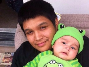 Errol Greene and his son Darien is seen in an undated handout photo. Greene's widow is hoping an inquest that starts Monday will determine why Greene died after suffering an epileptic seizure inside the Winnipeg Remand Centre.