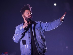 Recording artist The Weeknd performs at Power 105.1's Powerhouse 20167at Barclays Center in Brooklyn, New York, on October 26, 2017.