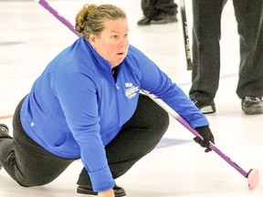 Amie Shackleton, who will be serving as a replacement player at the upcoming Scotties Tournament of Hearts is shown in this handout image in 2016 at the St. Marys, Ontario Curling Club.