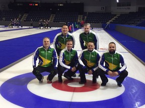 Members of the Brazilian curling team are shown in a handout photo. Canada, represented by Glenn Howard's rink, and Brazil will play in a best-of-five series starting Thursday at The Sports Centre at Western Fair District, in conjunction with the Continental Cup. THE CANADIAN PRESS/HO-Brazilian Ice Sports Federation MANDATORY CREDIT