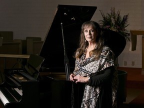 Canadian musician Mary Lou Basaraba poses for a photo at Grace Lutheran Church in Culver City, Calif., Thursday, Jan. 11, 2018. A Canadian musician who is among several women accusing world-renowned conductor Charles Dutoit of sexual assault says she is concerned and nervous about the legal implications of her allegations, but felt going public was the right thing to do.