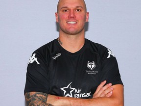 Toronto Wolfpack player Cory Patterson is shown in this handout image. In the absence of the departed Fuifui Moimoi, Ryan Bailey and Dave Taylor, Toronto Wolfpack supporters may find their new fan-favourite in Australian forward Cory Paterson, whose resume includes boxing and acting in addition to rugby league.