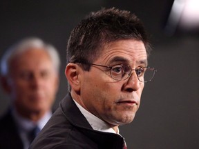 Hassan Diab speaks at a press conference on Parliament Hill in Ottawa on Friday, April 13, 2012. .