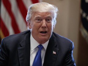 President Donald Trump speaks during a meeting with lawmakers on immigration policy in the Cabinet Room of the White House, Tuesday, Jan. 9, 2018, in Washington. Trump is getting his first medical checkup since taking office later in the week.