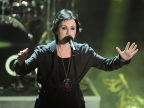 Dolores O'Riordan of The Cranberries performs on stage at the closing night of the 62th Sanremo Song Festival at the Ariston Theatre on February 18, 2012 in Sanremo, Italy.