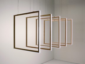 Toronto-based Hollis + Morris’ minimalist, yet playful LED Square Pendants will reframe your perspective.