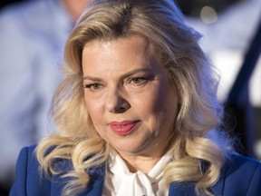 In this Sunday, May 21, 2017 file photo, Sara Netanyahu the wife of Israeli Prime Minister Benjamin Netanyahu attends a ceremony celebrating the 50th anniversary of the liberation and unification of Jerusalem, in Jerusalem.