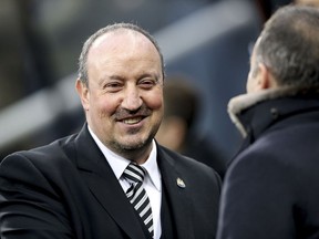 Newcastle United manager Rafael Benitez before the English Premier League soccer match against Swansea City at St James' Park, Newcastle, England, Saturday Jan. 13, 2018.