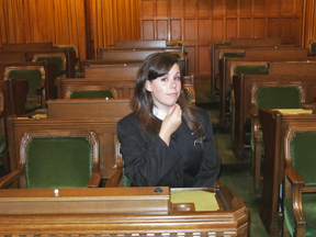 Marie-Danielle Smith when she was a page on Parliament Hill.