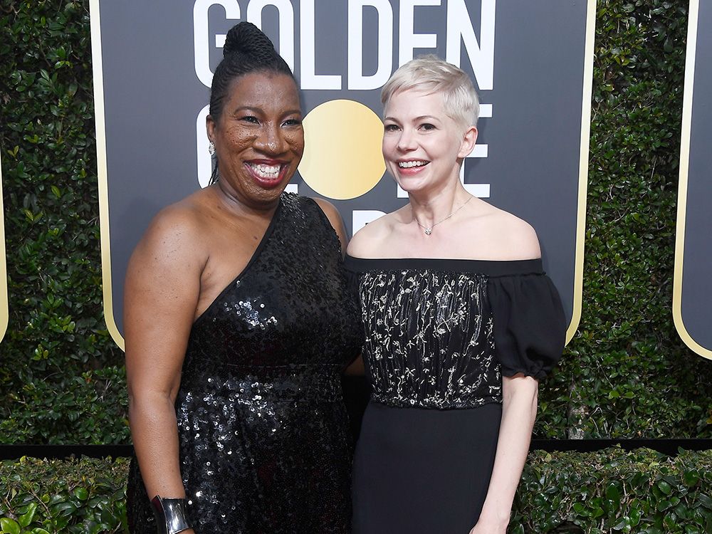 The red carpet goes black at the 2018 Golden Globes, as actresses bring ...