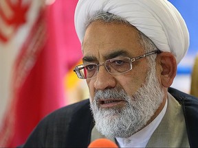Mohammad Jafr Montazeri, head of the Court of Administrative Justice, at a June 27, 2014, press conference.