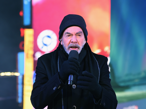 Neil Diamond performs on New Year's Eve in Times Square on Dec. 31, 2017 in New York City.