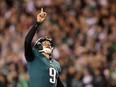 Philadelphia Eagles quarterback Nick Foles celebrates a touchdown against the Minnesota Vikings in the NFC Championship Game on Jan. 21.