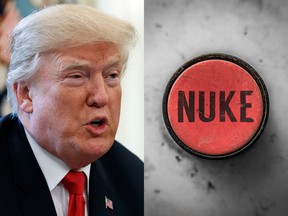 Trump tweeted in response to Kim Jong Un, "I too have a Nuclear Button, but it is a much bigger & more powerful one than his, and my Button works!"