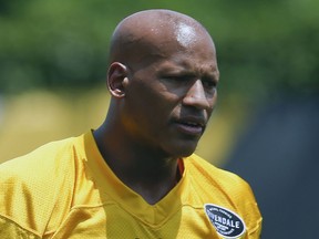 FILE - In this June 13, 2017, file photo, Pittsburgh Steelers'  Ryan Shazier is shown at an NFL football minicamp, in Pittsburgh. Pro Bowl linebacker Ryan Shazier attended practice on Wednesday, Jan. 10, 2018, for the first time since injuring his spine against Cincinnati last month.