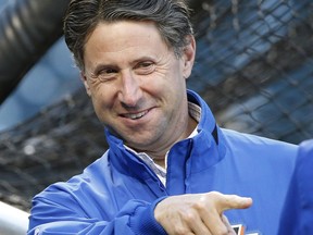 FILE - In this Oct. 5, 2016, file photo, New York Mets Chief Operating Officer Jeff Wilpon during batting practice before a National League wild-card baseball game against the San Francisco Giants, in New York. Wilpon defended the team's offseason spending, saying more moves are likely before opening day and during the season.