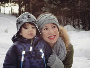 This Jan. 1, 2017 photo provided by Danielle Campoamor shows her with her 3-year-old son, Matthias, in Tomahawk, Wis. "I worry what kind of man I'm raising and how he'll treat women and girls later in his life," says Campoamor, 30, who is already taking Matthias to speaking engagements where sexual misconduct is discussed. "Does he understand? No," she said. "But it won't be a taboo topic later on. I hope he'll have the courage to stand up for what's right." (Courtesy Danielle Campoamor via AP)