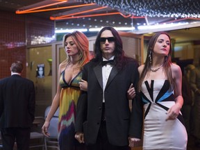 This image released by A24 shows James Franco in a scene from "The Disaster Artist." Franco failed to receive an Oscar nomination for best actor on Tuesday, Jan. 23, 2018.