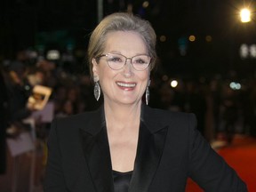 FILE - In this Jan. 10, 2018 file photo, actress Meryl Streep poses for photographers at the premiere of "The Post" in London. Streep will join the cast of HBO's "Big Little Lies," playing Mary Louise Wright, mother-in-law of Nicole Kidman's character Celeste Wright.