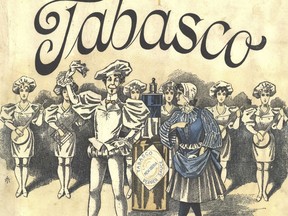 This image provided by Courtesy McIlhenny Company Archives shows cover art for sheet music from the original Tabasco opera in 1894. Love, hate and hot sauce are themes of the 19th century comic opera being produced this year as a kickoff to the city's 300th anniversary, the 150th for Tabasco sauce and the New Orleans Opera's 75th. (Courtesy McIlhenny Company Archives via AP)