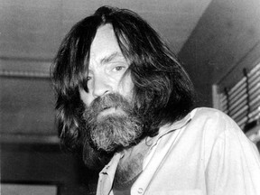 In this June 10, 1981 file photo, convicted murderer Charles Manson is photographed in Vacaville, Calif.